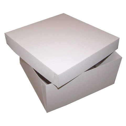 Tortenschachtel Karton weiß 28 x 28 x 11 cm STECKFIX 55434