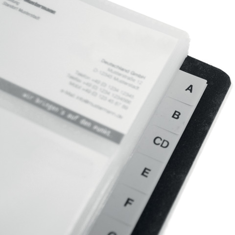 Business Kartenhalter EXXO Visitenkartenbuch Für 120 Karten - Schwarz PP-Kunststoff Business Organizer Kartenbuch A6 Format
