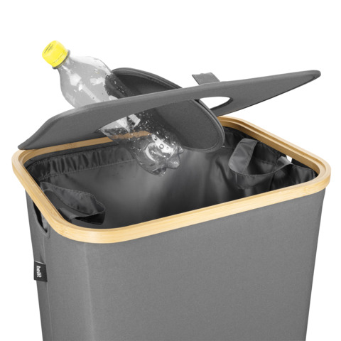 Pfandflaschensammler 100Liter eckig grau HELIT H2406087 Produktbild Anwendungsdarstellung 1 XL