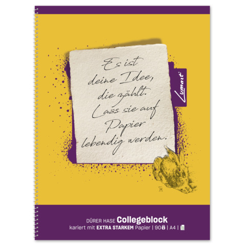 Collegeblock A4 70 Blatt kariert 5 mm 90 g/m&sup2; EDITION D&Uuml;RER 053505020 Produktbild Einzelbild 2 XL